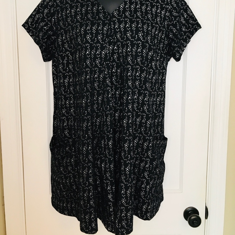 eShakti Stars Print Mini Dress Size 2X